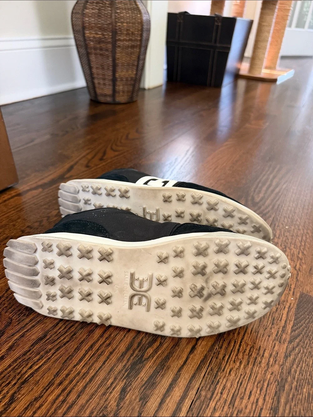 Sam Edelman Black Sneakers with White Trim